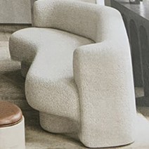안락 의자 1인 소파 커피 테이블 조합 와비 사비 스타일 하우스 거실 양털, 4.Three person sofa