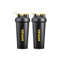서플라이스 쉐이커 보틀 2p, 매트 블랙, 700ml