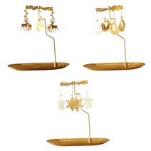 3x 캔들 홀더 회전 티 라이트 홀더 스탠드 내구성, 철, 눈송이