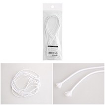 둥근 데코고무밴드 흰색 찰고무끈 옷수선컬러고무줄