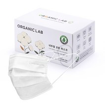 오가닉랩 내추럴 코튼 유기농 마스크 대형, 60장, 화이트(대형)