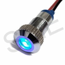 SM-8-B 8파이 블루 LED 방수 인디게이터 램프 DC 3~24V