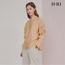 JJ지고트 JJ.ro 셔링 슬리브 실키 블라우스 GM3M0BLW2