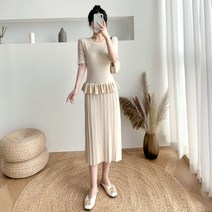 엄마돌원피스 니트 뽀글이 빅사이즈 롱 엄마돌 원피스 겨울 웨딩촬영 복장 크리스마스 연말 커플룩 복장