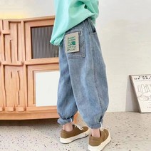 JS5447 남아 키즈 주니어 봄 여름 가을 고퀄 데님 청 배기핏 긴바지 팬츠 청바지 복고 빈티지 워싱 캐주얼 데일리 아동복
