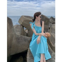겨울원피스 여성롱원피스 바캉스룩 여성 오프숄더 민소매 롱원피스 해변가 휴양지룩 원피스 날씬해 보이는 스타일 프렌치 분위기 있는 여신룩 포토제닉 복 2022년 여름