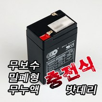 밀폐형무누액충전식6V4AH밧데리배터리, mr//_: 1