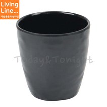 Kitchen 식당 멜라민 물컵 흰색 검정 엽차컵 물잔 음식점 물잔, ♡엽차컵 흑스톤(DS-6509)♡, [ 1개 ]