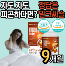 식약처 GMP 인증 간 건강 개선 밀키 밀크 시슬 씨슬 씰리 살리 실리 마린 미린 유지 향상 도움 상쾌한 아침 필수 12종 멀티 종합 비타민 아침 에 피곤 피로 한 알 약 케이스, 9개월 (1정당 325원) (32,200원 할인)