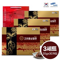 고려 홍삼절편   쇼핑백 (명절 설선물세트), 30개입, 20g