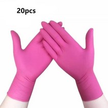 라텍스20pcs 방수 가정용 장갑 니트릴 일회용 작업 장갑 문신 바베큐 정비사 주방장갑, s