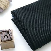 패브릭샵 대폭 데님후로킹 3mm스트라잎 2컬러, 블랙