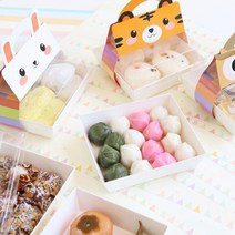 민화 한과/약과/송편포장/떡상자 만들기 6종 DIY, 민화 송편포장 떡상자 - 강아지