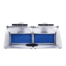 스프레이 부스 아트용 자체정화 배기 라이트 작업대, E420D 2세트+LED 조명+배기팬