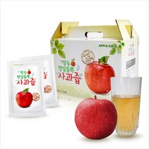 영주 깨끗한 청정지역 국내산 100% 맑은 햇살듬뿍 사과즙 100ml x 50팩, 1박스(50팩)
