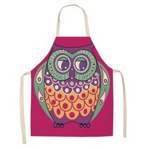 어린이집워싱앞치마 조끼형앞치마 칼하트앞치마 누빔앞치마 Owl aprons 베이킹 액세서리 요리 요리사 앞치마 주방 여성용 작업복 북유럽 웨이터 귀여운, [02] 55x68cm, [05] 5