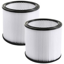 2Pack 교체 카트리지 필터 Shop VAC 90304 90350 90333 903-04-00 9030400 5 갤런 습식 / 건식 진공 청소기, 하나, 하얀