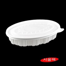 타원찜용기 해물찜포장 볶음포장용기 일회용배달용기 SD타원용기 중 100세트, 검정