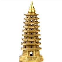 빈티지 소품 촬영 동상 순수 구리 타워 장식 왕 학업 비즈니스 사무실 연구 공예, (선택)high 24센치 (품번 114161