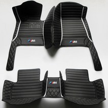 BMW 4 시리즈 F36 F82 M4 420i 425i 430i 클래스 2015 2017 2021 2022 Coupe 맞춤형 방수 자동차 바닥 매트 가죽 미끄럼 방지 자동 카펫 커, 검정색과 흰색, 4 시리즈 F33 컨버터블 2013-2020