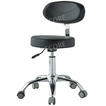 미용실 원형 스툴 등받이 보조의자 바퀴 미용의자 네일샵 체어, 공식 표준, A057등받이가없는안장의자스카이블루+의료용휠