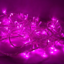 선세이브 LED 은하수 100구 투명선 정류기 세트 (크리스마스 트리전구), 핑크색