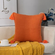 북유럽 일반 리넨 소파 베개 커버 Tassels 솔리드 컬러 베개 커버 홈 장식 쿠션 커버 45x45cm 베개 커버 소파 던져 일반쿠션