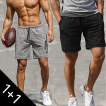 남성 여름 헬스장반바지 1+1 시원한 쿨링반바지 트레이닝바지 편안한홈웨어 짐웨어 빅사이즈 스포츠바지 운동반바지 트레이닝팬츠 블랙/그레이