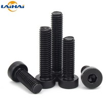 5-10pcs M4 M5 M6 M8 급료 8.8 강철 검정 DIN7984 육각형 소켓 얇은 낮은 짧은 단면도 머리 알렌 모자 나사, M8(5PCS)_10mm
