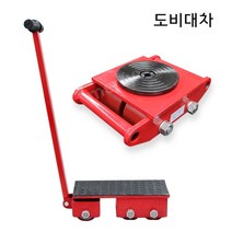 도비 캐스터 운반롤러 고하중 바퀴 지렛대 풋마스터, 02.직선-고무4륜-6T, 1개