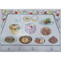 메모리테라피연구소 추억스케치/ 생일잔치 컬러링/ 뉴로빅/ 치매예방/ 뇌운동 / 어르신색칠공부, 컬러링(생일상 차리기)