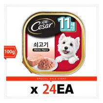 시저 11세이상 쇠고기 100g 24캔/무료배송, 상세 설명 참조