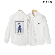 이지오 아트웍 후로피 화이트 솔리드셔츠 C3SC020