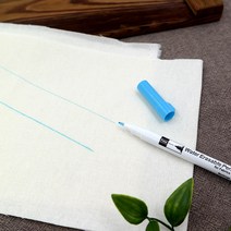 당일출고/ 아주 가는 원단용 수성펜 자수펜-0.3mm 블루/ 프랑스자수 퀼트 원단재단 챠코펜