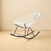 피카소가구 뉴 코드스윙체어 +쿠션세트 아카풀코 야외의자 흔들의자 PP라탄, 뉴 코드스윙체어-화이트+쿠션세트 화이트