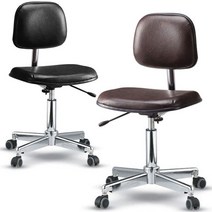 J챠밍 작업 작업용 팔무링무 공장의자, 브라운_고정식, 본상품선택
