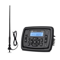 종다리 스피커 방수 마린 스테레오 블루투스 보트 라디오 오디오 미디어 수신기 자동차 mp3 플레이어 사운드 시스템 rv atv 목욕 + fm am 안테나, 없음