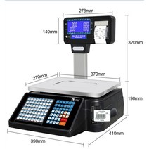 영수증사진기 포토프린터 2021 슈퍼마켓용 바코드 라벨 인쇄 저울 30kg 영수증 WIFI, 06 30kg Spanish_03 AU 플러그