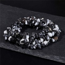 천연 청금석 오팔 석영 형석 자유형 칩 스톤 비즈 DIY 목걸이 팔찌 보석 만들기 15, Zebra