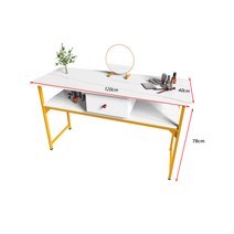 네일 테이블 뷰티샵 시술대 매니큐어 테이블 네일샵 작업대 메이크업 시술대 네일아트 시술대 거실 소파 테이블 GBKING 120cm, 가운데 서랍