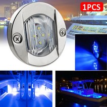 DC 12V 해양 보트 변환기 LED 스턴 라이트 라운드 콜드 화이트 테일 램프 요트 액세서리 블루/화이트 1 피스/4 피스, [02] 1pc Blue
