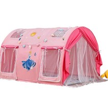 벙커침대텐트 이케아쿠라 겨울왕국 돔텐트 동굴텐트, D핑크 블루 프린세스 소피아