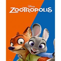 디즈니 주토피아 어린이 캐릭터 보석십자수 캔버스 세트, 닉과주디(주토피아)