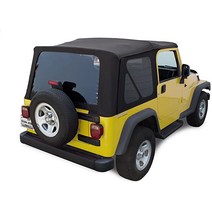 Sierra Offroad 지프 랭글러 TJ(1997-2006) 틴티드 윈도우가 있는 팩토리 스타일 소프트 탑(업 제외), 1개
