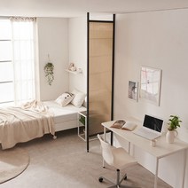텐스페이스(10SPACE) 파티마 스틸 인테리어 칸막이 파티션 FT02, 프레임-화이트 판넬-브론즈