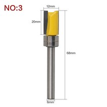 밀링 커터 커팅 도구 1pc 6mm 생크 템플릿 트림 힌지 장붓 구멍 라우터 비트 스트레이트 엔드 밀 트리머 청소 플러시 트림 장부 forwoodworking, 03 NO3