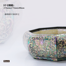 나전칠기자개장 진주 칠기 보석 상자 결혼 선물 나무 하이 엔드 귀 목걸이 보관 장식, [01] 실버 사이즈 175x175x80mm