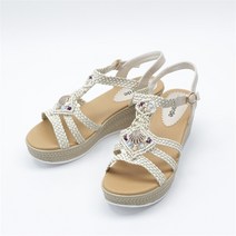 [코지] 여자 여름 높은굽 바다 해안 물놀이 썸머 샌들