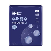 [BH] 화이트 수퍼흡수 오버나이트 수퍼롱 생리대 날개형, 40개입 × 10팩, 10팩, 40개입