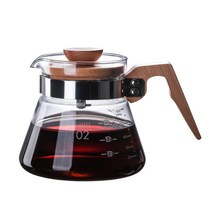 커피 드립 서버 핸드 드립 뜨거운 판매 내열 V60 드리퍼 유리 포트 주전자 브루어 바리스타 여과기 메이커, 03 coffee pot 600ML
